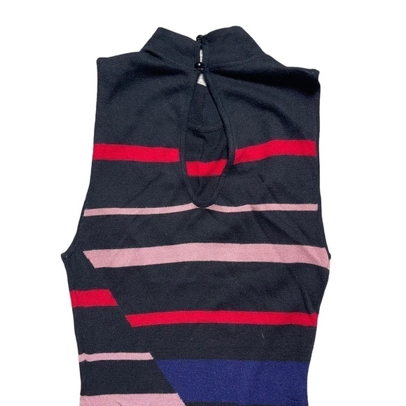 BCBGENERATION Black Multi Colored Striped Maxi Dress XS - Picture 2 of 8